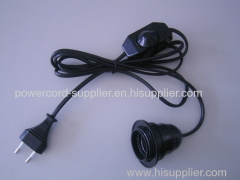 euro salt power cord/ vde 2 cord power cord/dimmer switch/E27 lamp holder