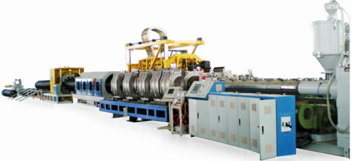 PE/PVC double wall corrugated pipe production line