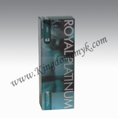 Men Metallic Paper Box with Letter Hollow