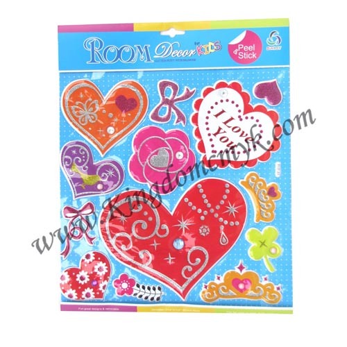 Sweet Heart Puffy Room Stickers