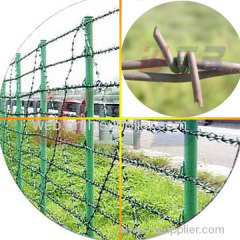 barbed wire fencing