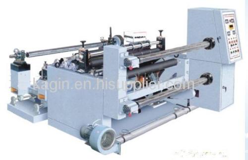 High speed slitting and rewinding machine