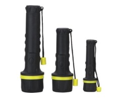 2AA rubber coat LED flashlight