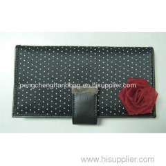 Elegant Women's Wallet with Dotted Printing, Measures 19.5 x 10cm