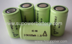 2/3A Rechargeable NIMH Power Battery Cell 1.2V 1600mAh