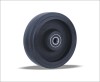 elastic rubber Wheel with cast iron with ball bearing(100-300mm)