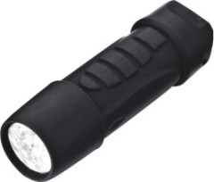 Rubber coated 9 LED flashlight