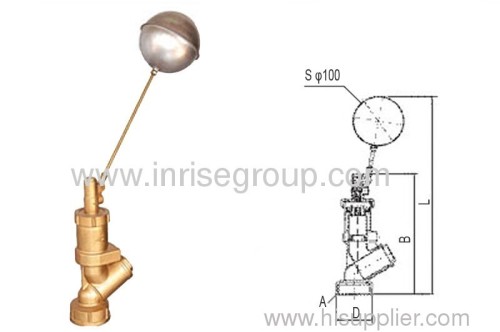 Brass floating ball actuated valve