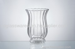patterned glass hurricane candle holder