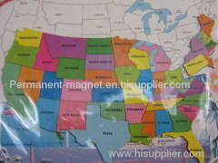 Educational Toy, Magnetic Map Puzzle