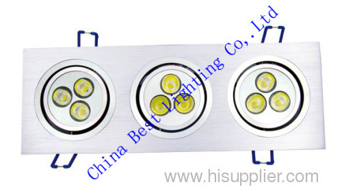 9w square led downlight