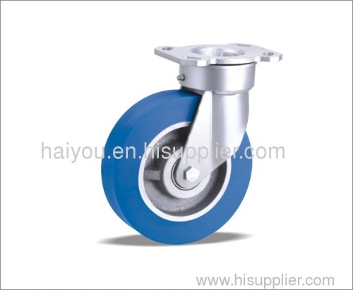 Swivel Caster with Polyurethane wheel(Iron core) bule polyurethane 20mm PU