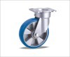 85A bule Swivel Caster with bule Polyurethane wheel(Aluminum core)