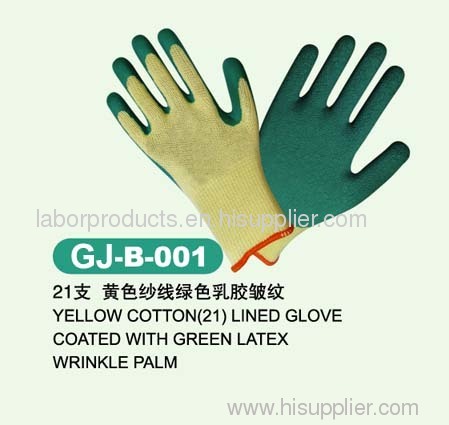work gloves coated with latex