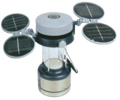 17 LED solar camping lantern light with compass