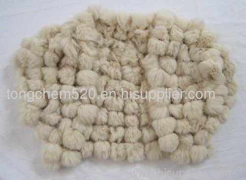 rabbit fur ball vest