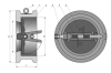 Butterfly Dual-plate Cast Steel Check Valve