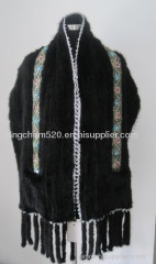 mink fur garment, ming fur shawl, mink fur scarf ,mink fur vest