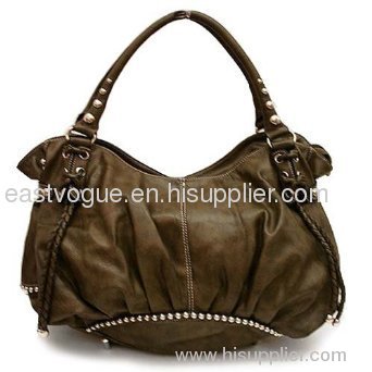 black genuine leather fashion shoulder bag