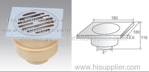 120mm×120mm×3.5mm High-Sealed Anti-Odour Floor Drain with Outlet Diameter 2
