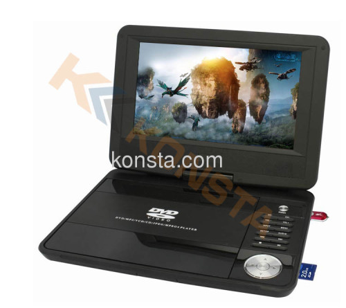 9 inch portable DVD player supporting MP4/USB/Game DVB-T(optional)