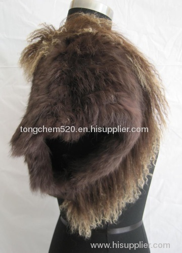 rabbit fur and tibet sheep fur garment or coat
