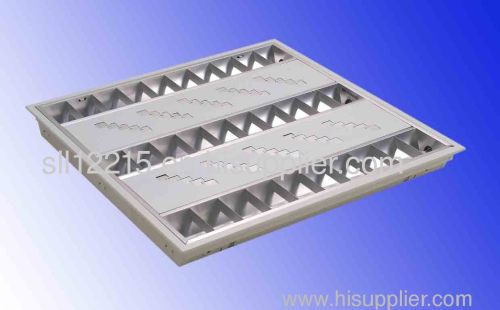 T5 fluorescent grille lamp with decorative panel