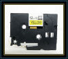 12MM Black on yellow Brother TZ label tape cartridge used with Brother Printer