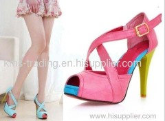 lady high heel fashion sandals with platform ,beauty dress shoes