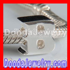 european 925 Sterling Silver Charm Letter Beads In Letter B Design