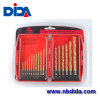 17PCS Titanium Split Point Drill Bit Set Tin Drill & Drive Set