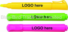 Promotional highlighter pens with chisel point