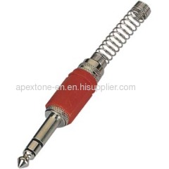 APEXTONE 6.3mm mono plug AP-1202 Nickel plated Jack Plug