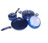 6 pcs blue cookware set