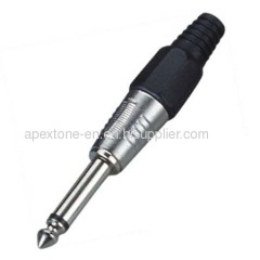 APEXTONE 6.3mm mono plug AP-1238 Nickel plated Jack Plug