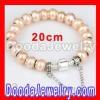 european Freshwater Pearl Bracelet with Silver safty chain