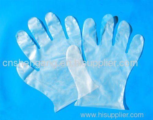 Medical CPE gloves with paper