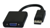 Black Displayport to VGA Cable