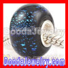 Dichroic Foil Glass Beads european Compatible 925 Silver Single Core