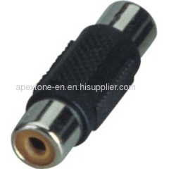 APEXTONE Adaptor connectors RCA phone socket to RCA phone socket AP-1307 Nickel plated