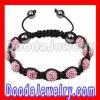 2011 Latest Shamballa crystal bracelet with pave pink swarovski crystal