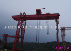 MEG model double trolley ship yard gantry crane for building ship