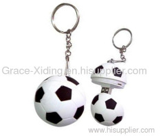 Football-shaped USB Flash Drive With 64MB-64GB Capacity And Customizable Logo