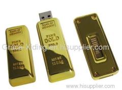 Gold bar USB Flash Drive With 64MB-64GBCapacity And Customizable Logo