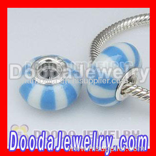 925 Sterling Silver Double Cores Charm Jewelry Polymer Clay Beads european Compatible