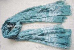 Long modal print scarf