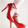 PU leather high heel women shoes