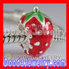 european Style 925 Sterling Silver Enamel Strawberry Beads Wholesale