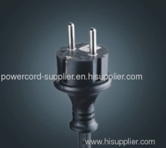 Euro N/R plug, water-proof, with earthing contact