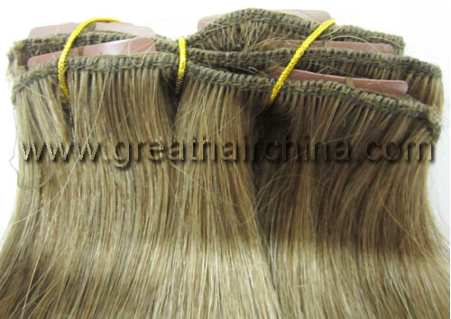 Clip in human hair extension GH-CH001